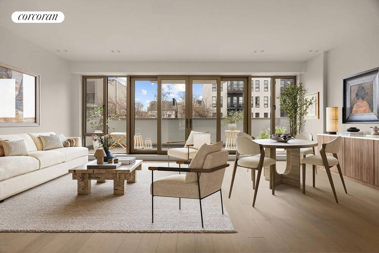 Welcome to Unit 2 at 174 Eagle Street, a thoughtfully designed two bedroom, two bathroom floor through residence spanning 1, 138 square feet in the heart of Greenpoint.