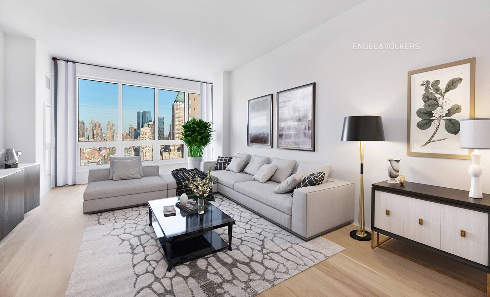 Experience the epitome of urban elegance in this Spacious Penthouse like home with Oversized Living Room and Spectacular Views that stretch as far North as the George Washington Bridge, and ...