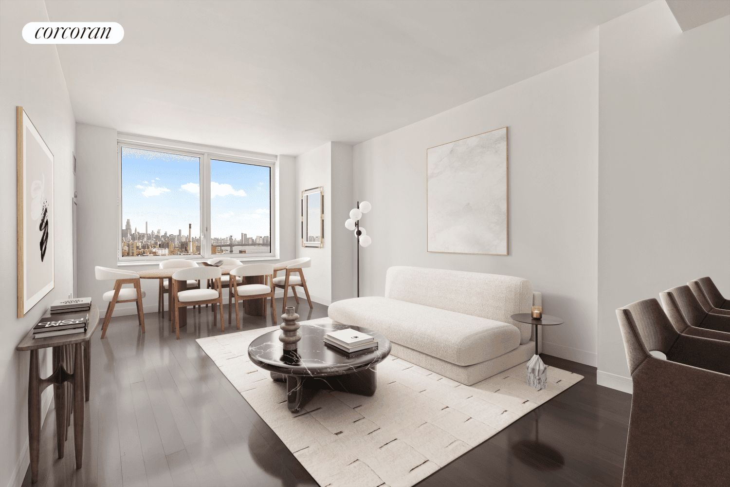 A unique opportunity to own this exceptionally spacious and beautifully appointed one bedroom, one bath condominium that redefines elevated city living.