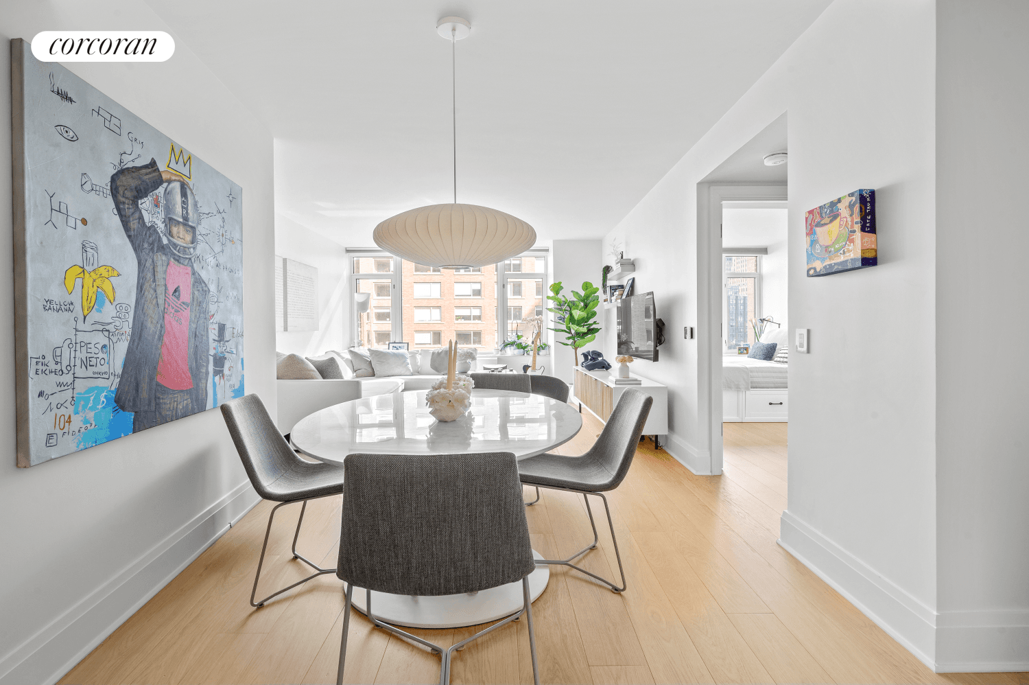 Welcome to Residence 7F, a sun drenched one bedroom, one bathroom sanctuary in the heart of Battery Park City.