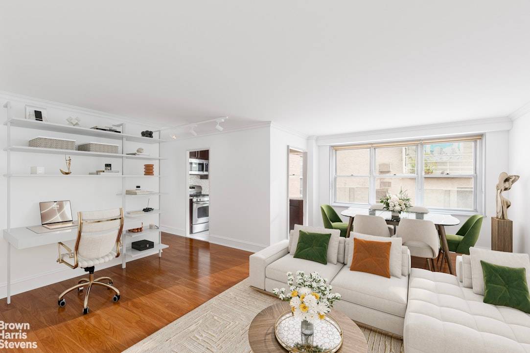 Great opportunity to own this sunny, quiet renovated corner one bedroom at the full service Riverview East Coop.