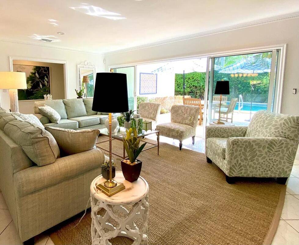 Exquisite Palm Beach Bermuda style single story home, on one of the most picturesque streets on the coveted North End available for seasonal rental.