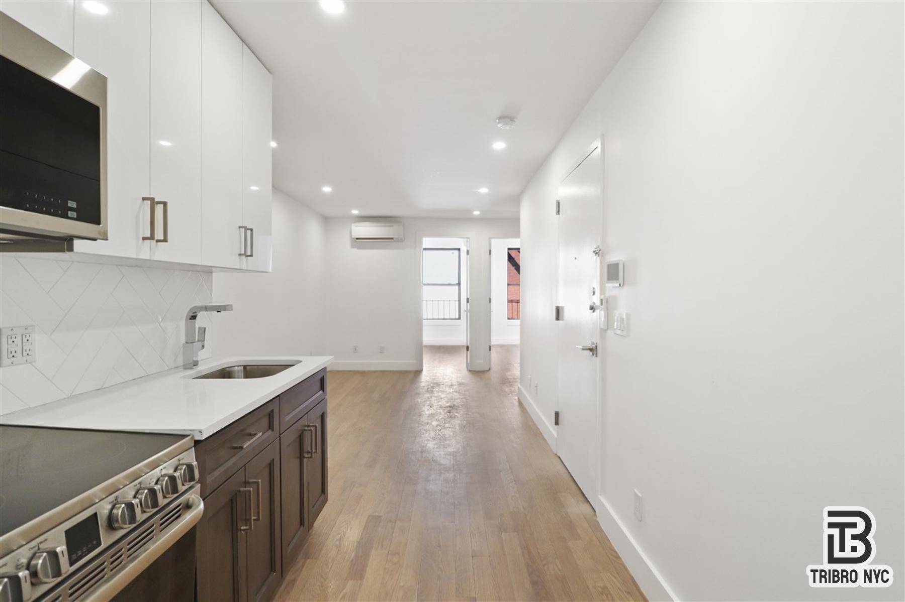 Beautiful sun soaked three bed two bath apartment is located in Prime Williamsburg and features an tall ceilings, central air, and hardwood floors throughout.