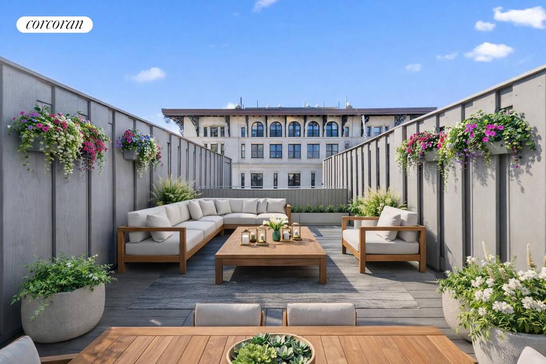 We are delighted to introduce Penthouse 6K at 184 Thompson Street a rare Greenwich Village triplex perched above the neighborhood with sweeping skyline views and exceptional private outdoor space !