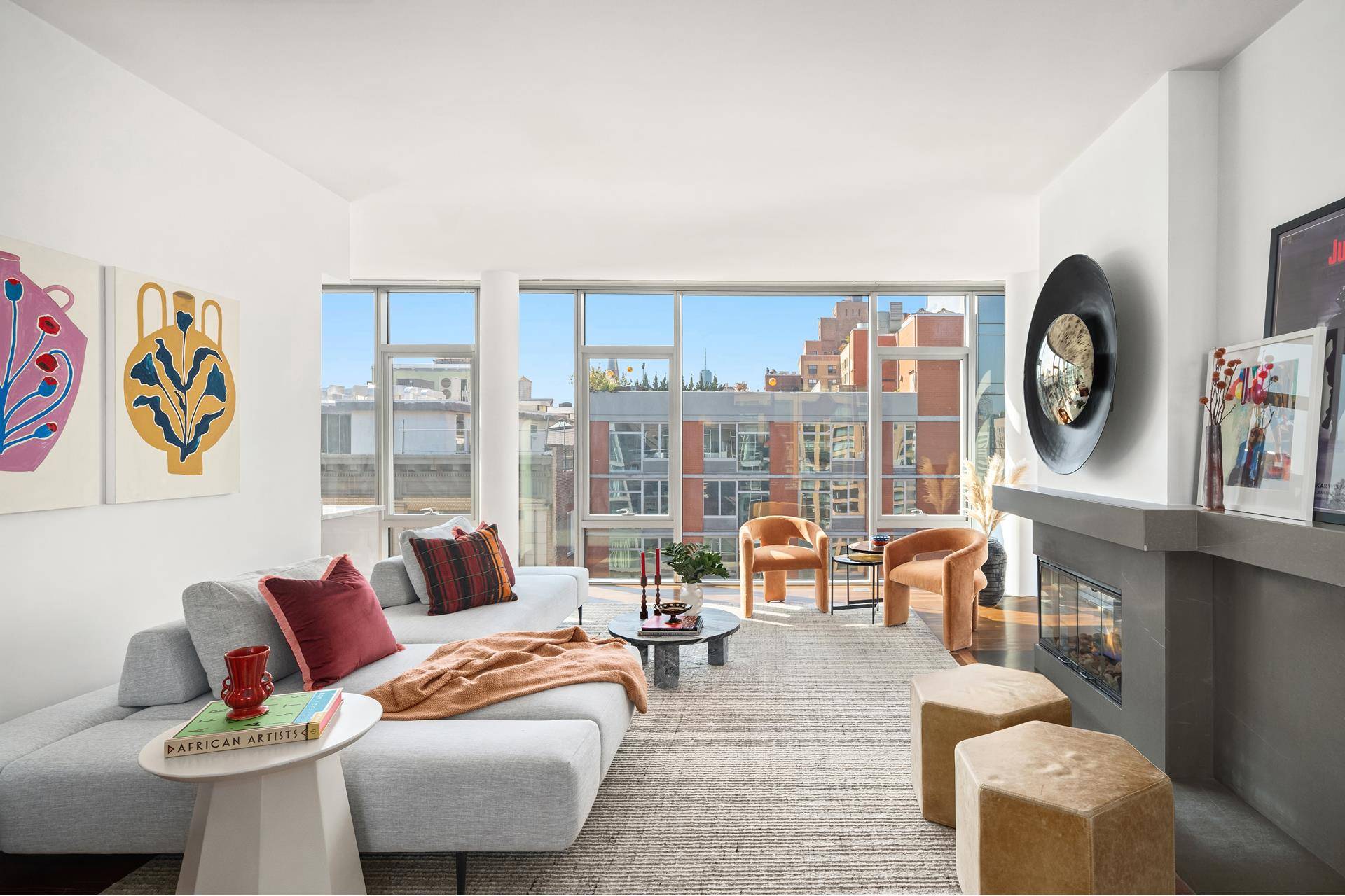 A beautiful top floor residence available for the first time as a resale in New York City located in a prime Chelsea location in a downtown condominium, doorman building.