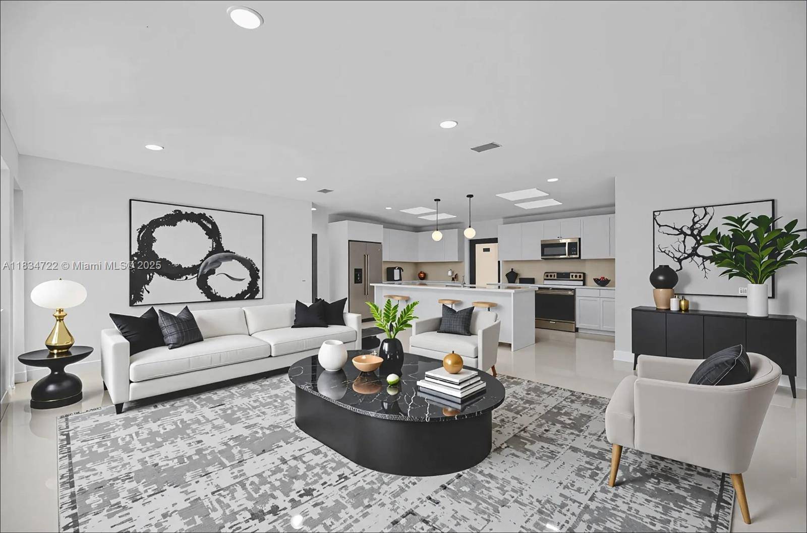 Welcome to this move in ready and completely remodeled property with a new modern state of the art kitchen that includes quartz countertops, new porcelain tile flooring throughout, upgraded bathrooms ...