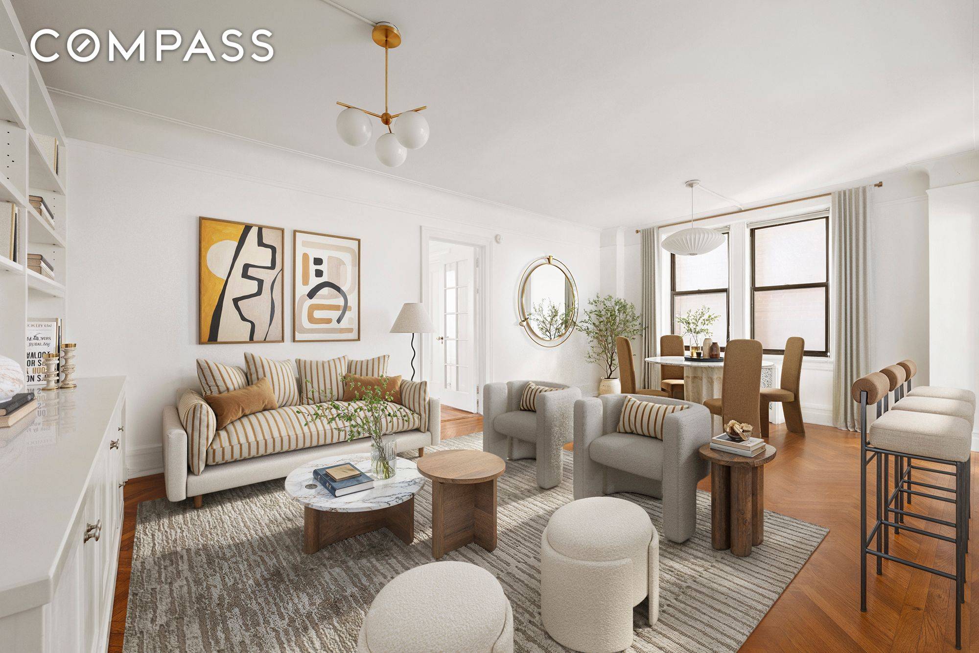 Luxury Prewar 2BR at The Manicote 395 Riverside Drive Morningside Heights Located in a highly sought after cooperative at 395 Riverside Drive, this beautifully renovated two bedroom apartment offers a ...