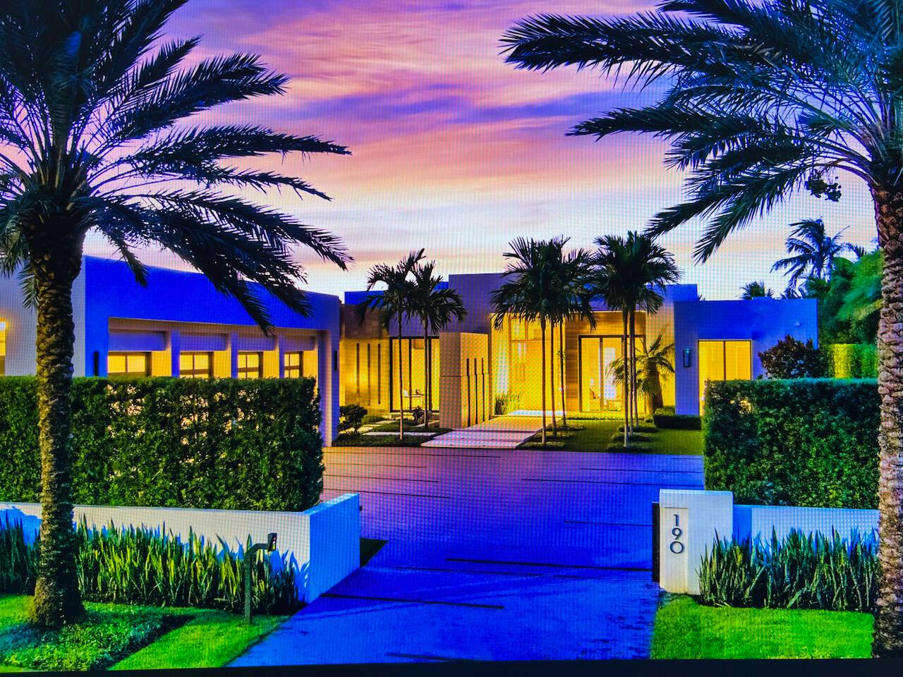 Gated High Styled Intracoastal Estate sited along fashionable Fifth Avenue Estates amongst Boca Raton's Mansion Row by prestigious JH Norman Homes and architect Brenner Architecture Group A1A.