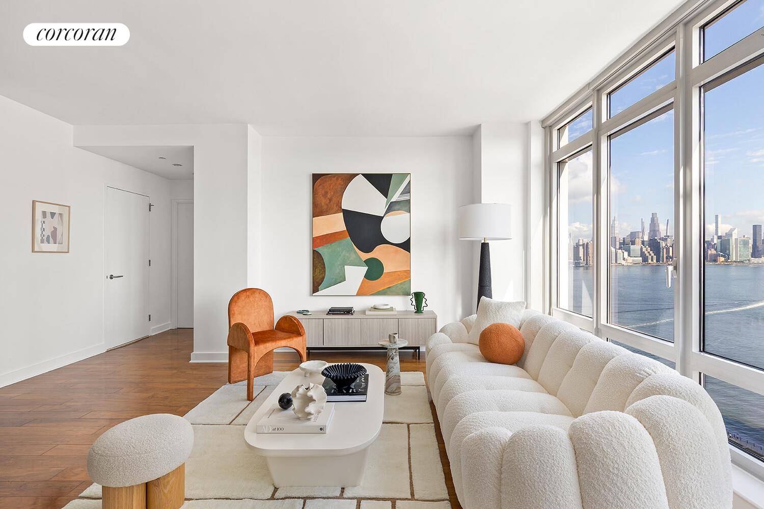 Expansive waterfront residence with iconic Manhattan amp ; Brooklyn views located on the prime Williamsburg Waterfront at 2 Northside Piers.