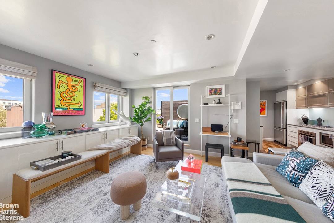 FIRST ACCESS THIS SUNDAY MAY 3 OPEN HOUSE FROM 11AM 1PM Penthouse 4B at The Aria is a bright, top floor residence that captures the ease and energy of Williamsburg ...