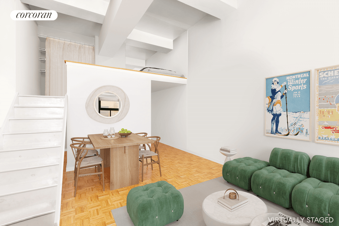 Priced to sell ! This fantastic oversized loft in Turtle Bay Towers has soaring high 12 foot ceilings and is almost 900 sq ft.