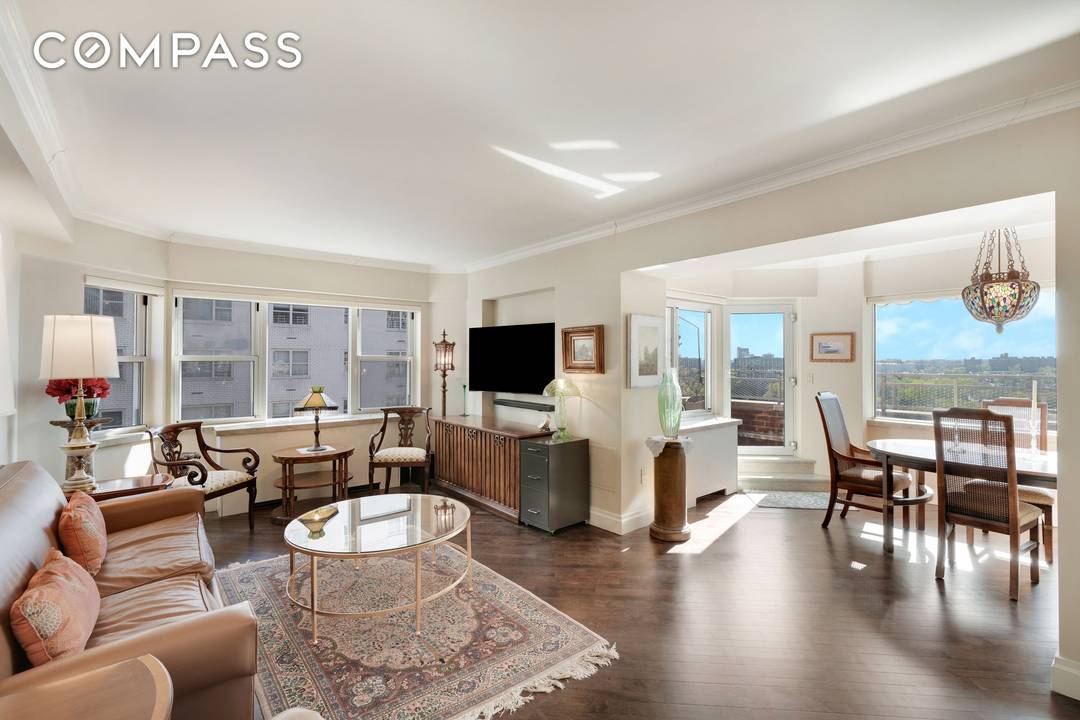 Penthouse Paradise with Private Terrace amp ; Stunning River Views Welcome to Penthouse D a spacious, impeccably renovated 1 bedroom, 1.