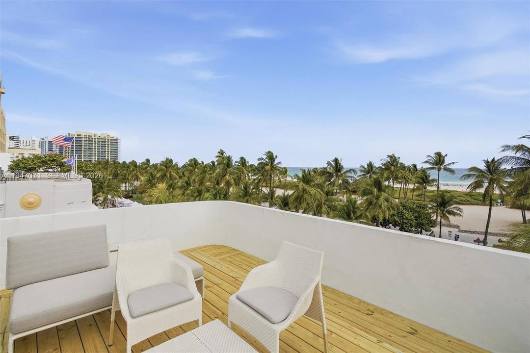 Rare oceanfront penthouse residence on iconic Ocean Drive.