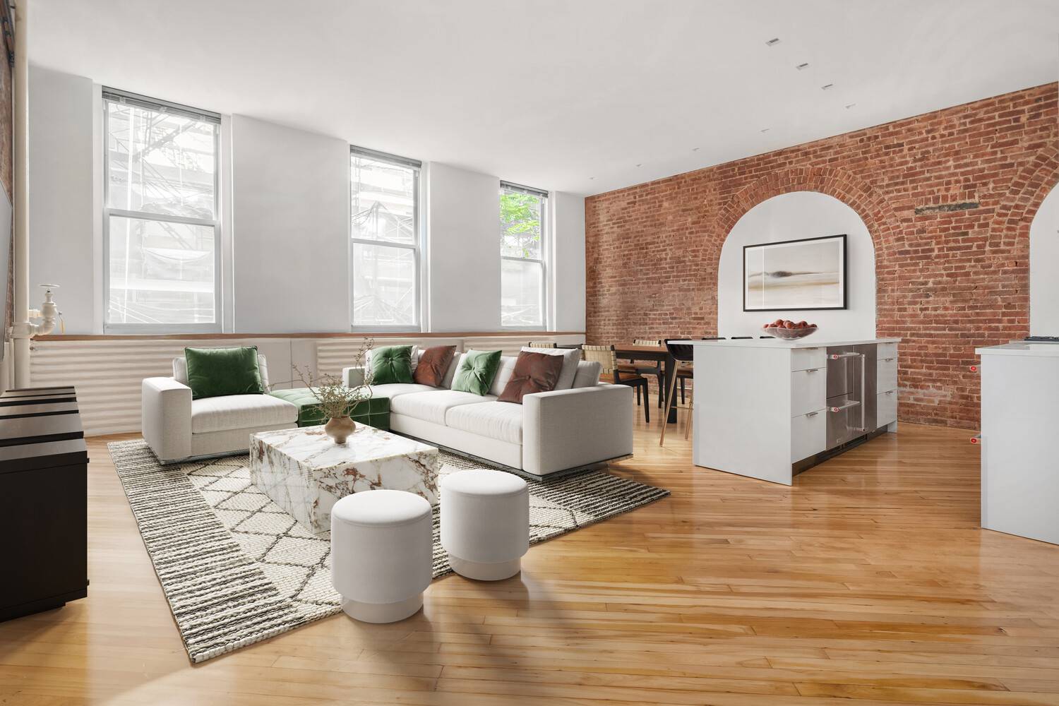 Renovated classic loft studio on one of the most prime blocks of Tribeca !