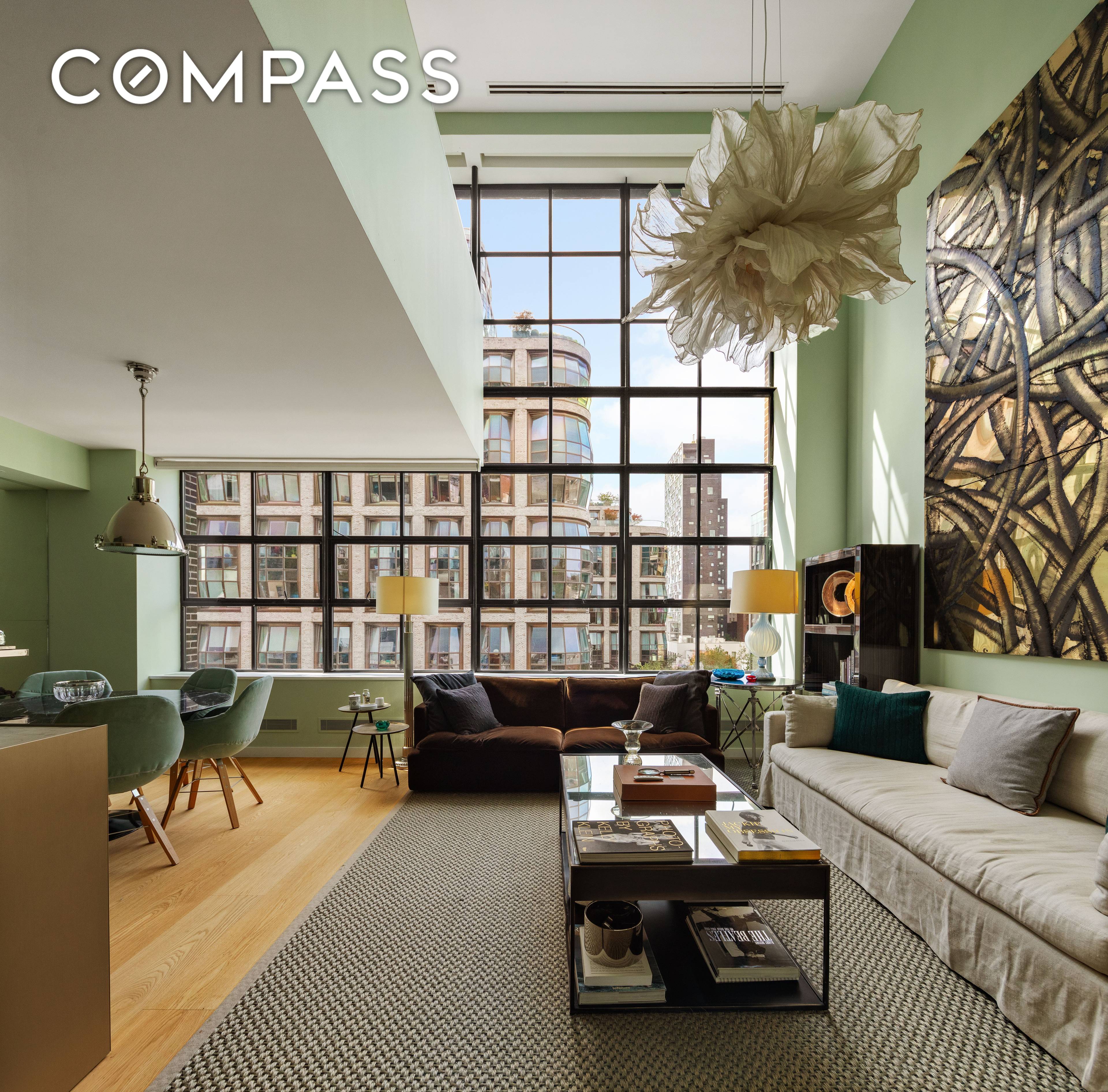 Artfully designed and masterfully finished, this exceptional three bedroom, three and a half bathroom duplex with soaring double height ceilings is now available in the heart of prime West Chelsea.