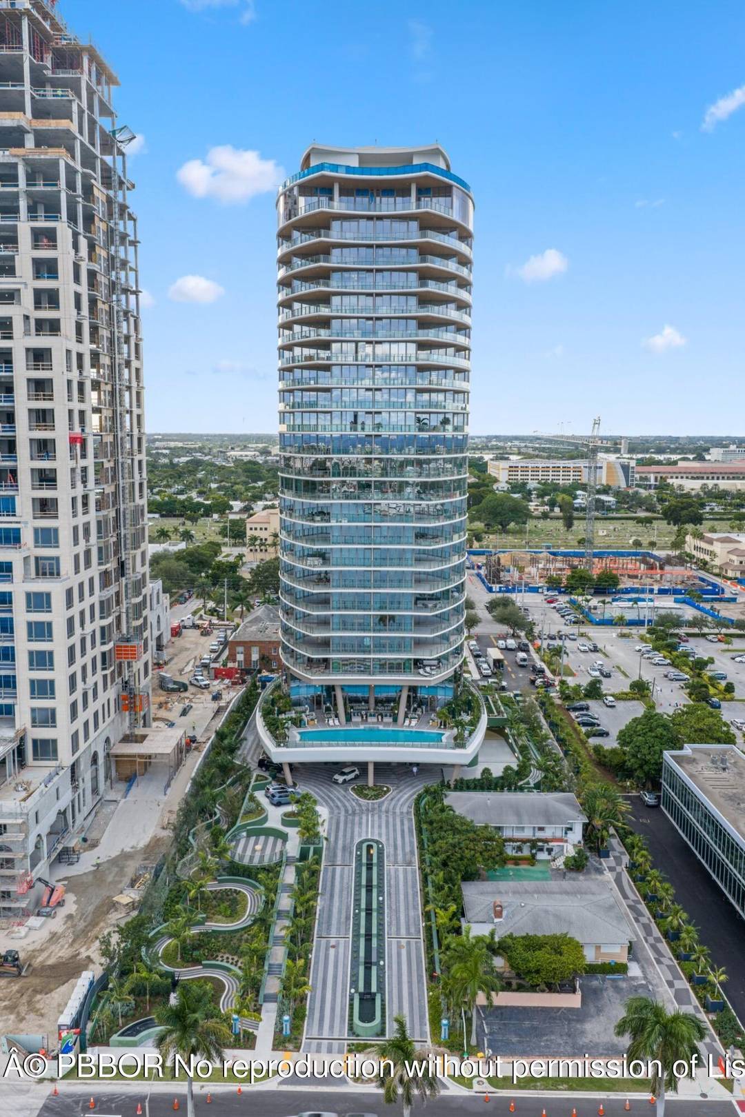 Welcome to Forte on Flager This luxury residence offers open floorplan with 180 degree views, direct water and city view, 3BR 4.