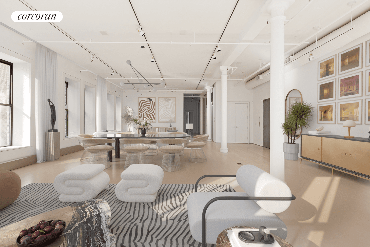 THE ULTIMATE LOFT ON THE MOST DESIRABLE STREET IN SOHO A rare opportunity to own a corner SoHo loft with epic proportions featuring 13 foot ceilings and 15 massive windows ...