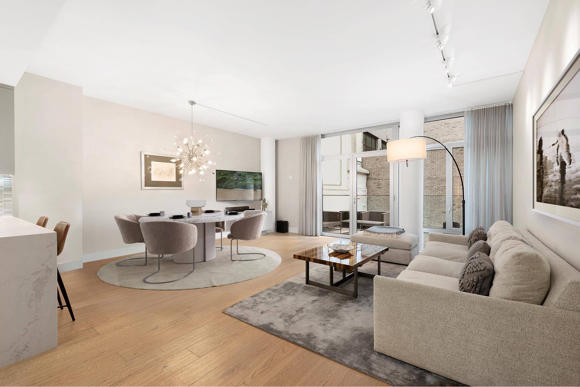 Enormous south facing private terraced condominium with three large bedrooms, three full bathrooms and full time doorman in the heart of West Chelsea !