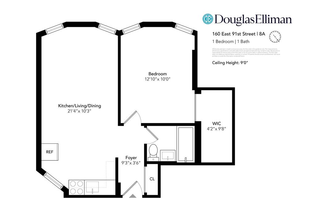What a gem of a one bedroom home, perched on the top floor of a well maintained, pre war elevator co op.