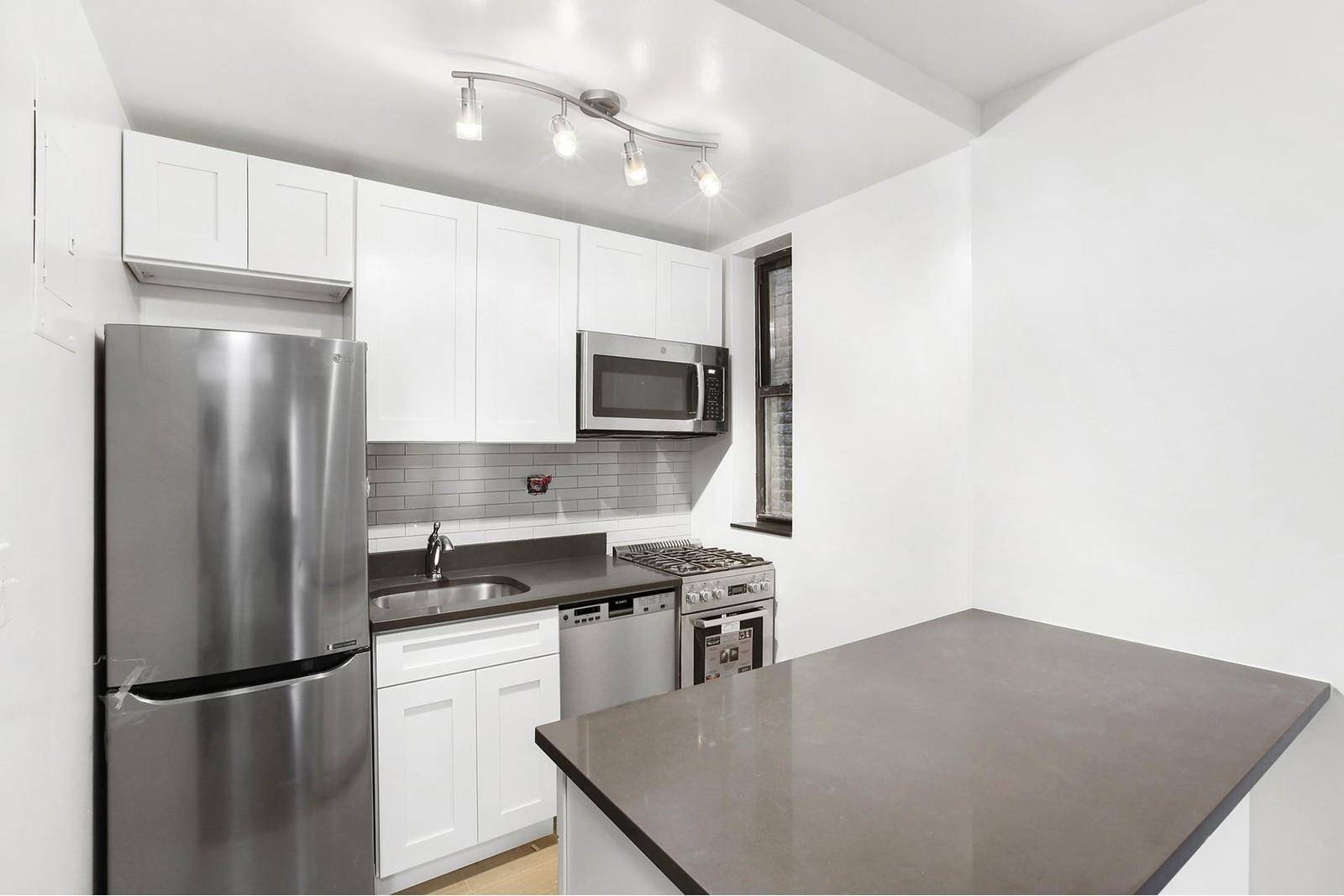 JUST LISTED ! RENOVATED 2 BDR PRIME EAST VILLAGEAPARTMENT DETAILS Sun Filled, South FacingRenovated Island Kitchen w Breakfast BarStainless Steel AppliancesDishwasherHardwood FloorsRecessed LightingAbundant Closet SpaceLarge Living RoomQueen Sized Bedroom