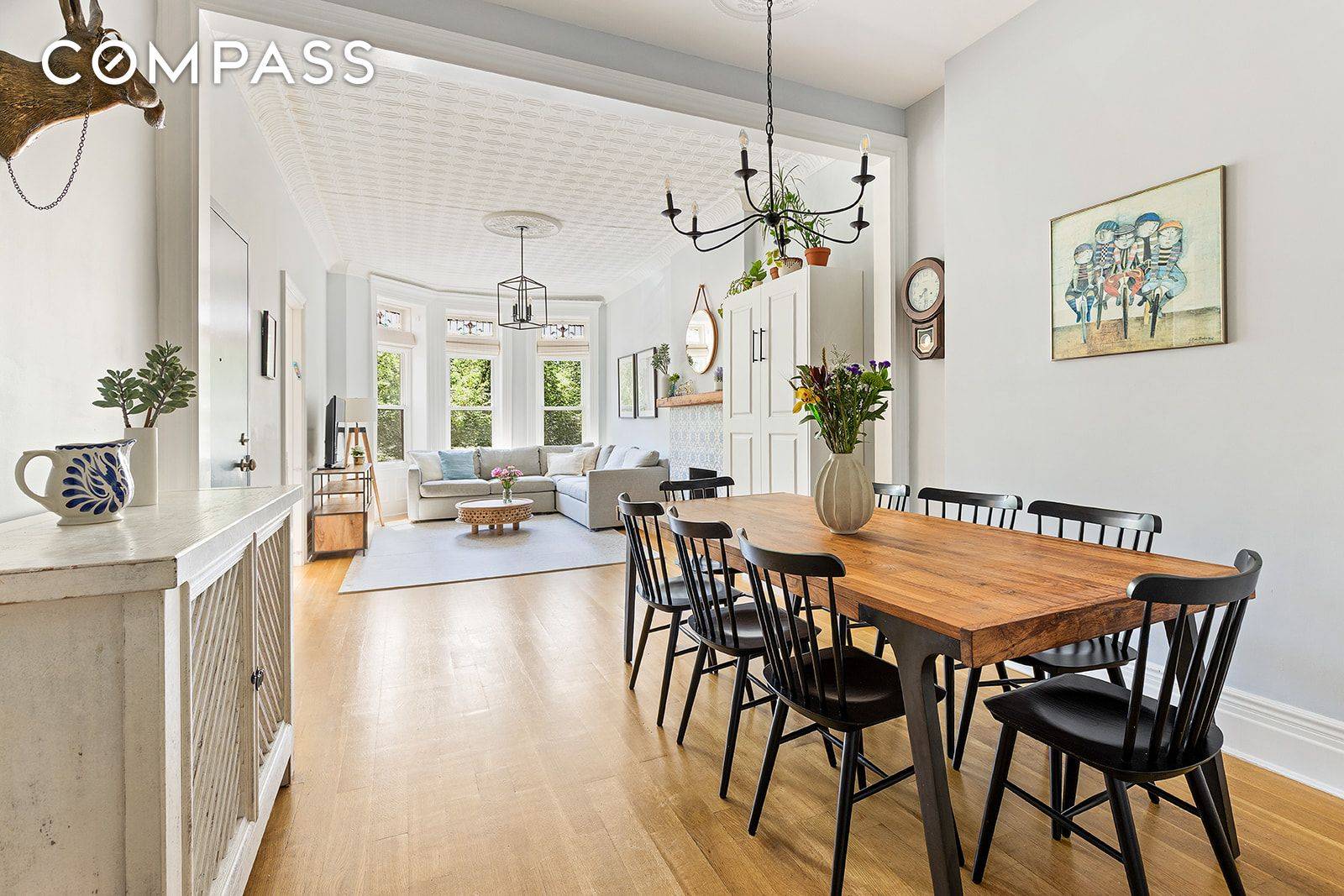 160 Prospect Park West is a spacious, sun drenched three bedroom, 2 and a half bathroom, condo that blends classic prewar charm with a modern, eclectic touch.