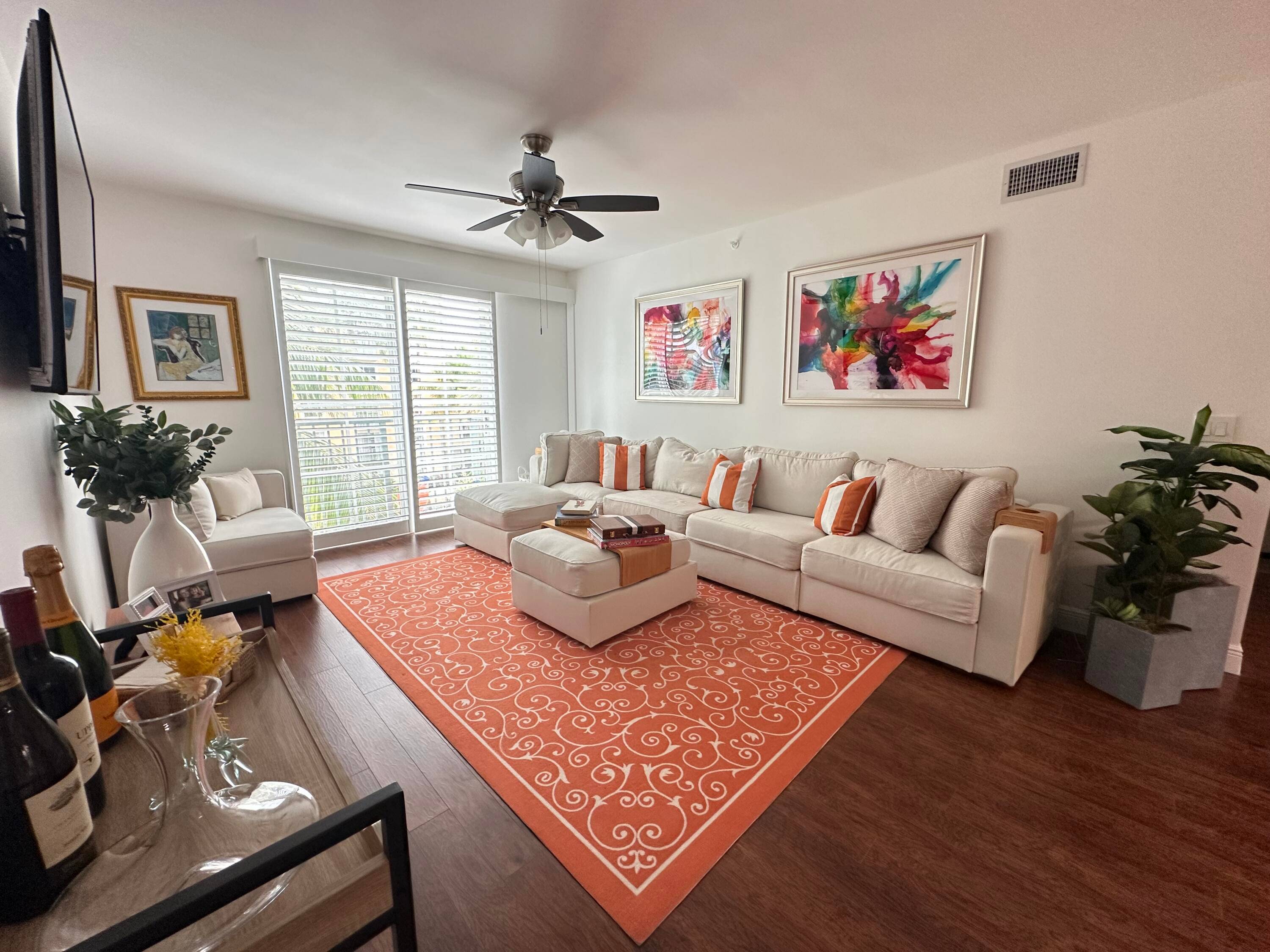 Experience the best of luxury living in this impeccably furnished two bedroom, two bath residence situated on the fifth floor of the prestigious CityPlace Courtyards.