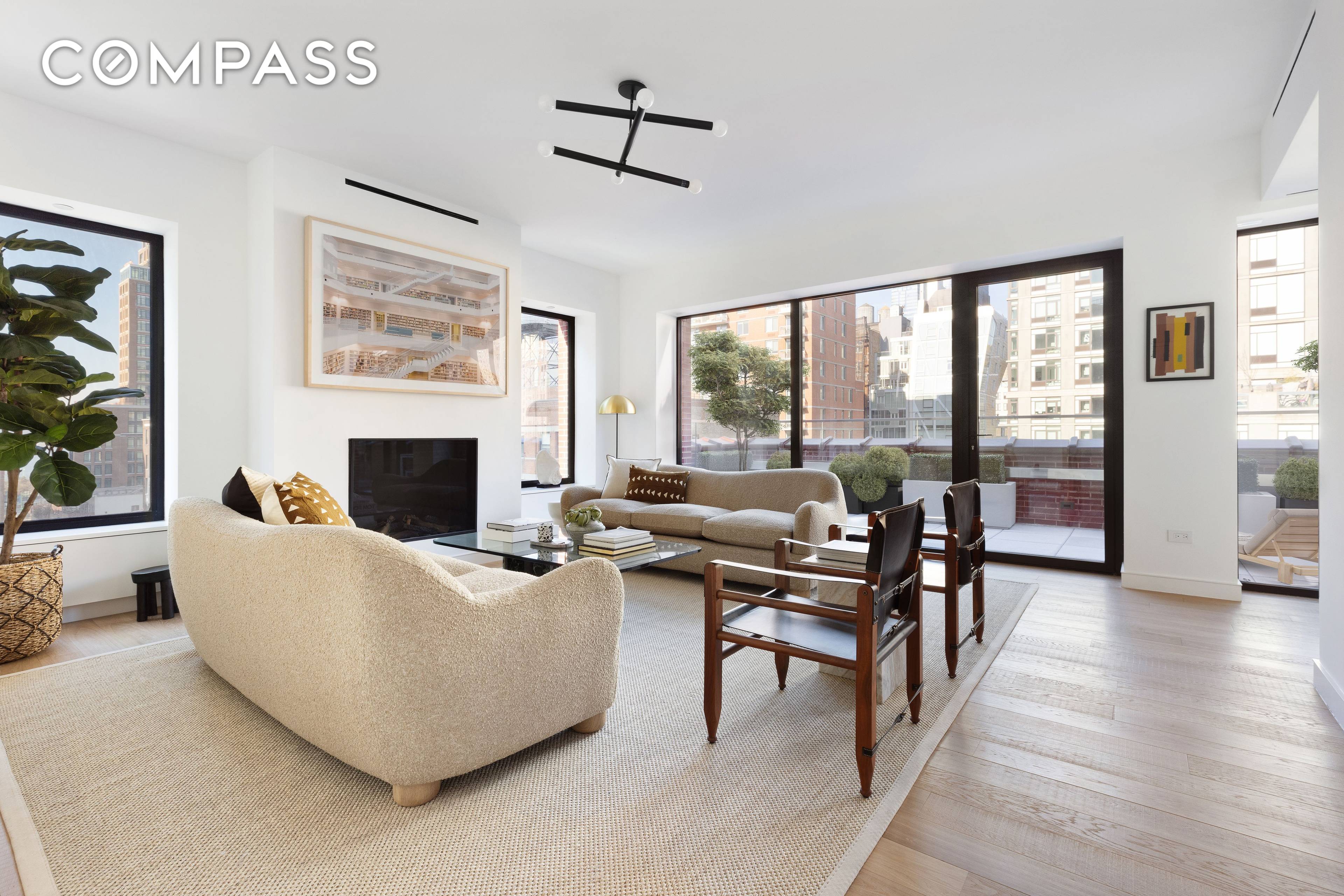 An exceptional, MINT 3 bedroom duplex with two private terraces Perched on West Chelsea's prized Contemporary Art Gallery Block at the corner of 22nd Street, across from Clement Clarke Moore ...