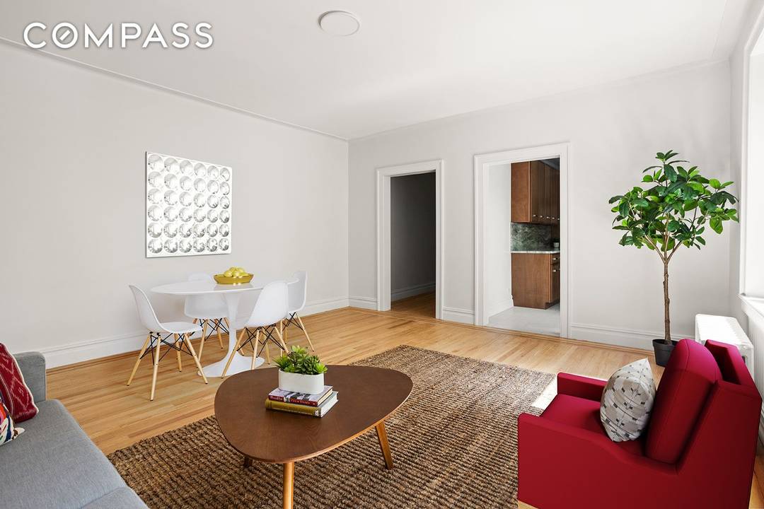 Welcome to 3F at The Fillmore a newly renovated 2 bedroom, 1 bath home that seamlessly blends prewar charm with modern comfort.