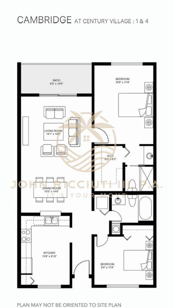 Spacious 2 bed 2 bath condo on the top floor w pool view, centrally located in a resort style 55 community Century Village.