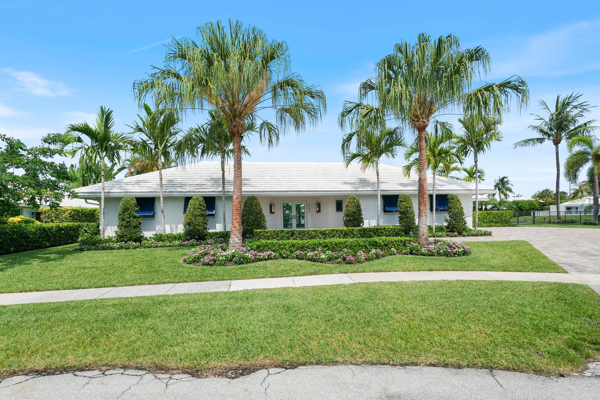 Spectacular Renovated One Story Five Bedroom Waterfront Estate, One of the Largest Waterfront Lots in Camino Gardens, 188 Ft Seawall, Expansive Water Views Throughout, 3450 A C Sq Ft, Vaulted ...