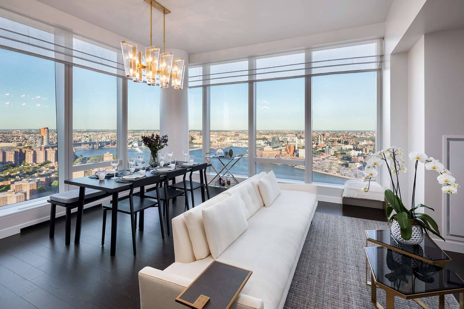 A rare opportunity to rent a beautifully designed 2 bedroom, 2 bathroom corner home in one of the most amenity rich buildings in New York City.