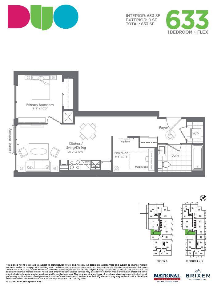 1 Bed Flex with a great Layout.