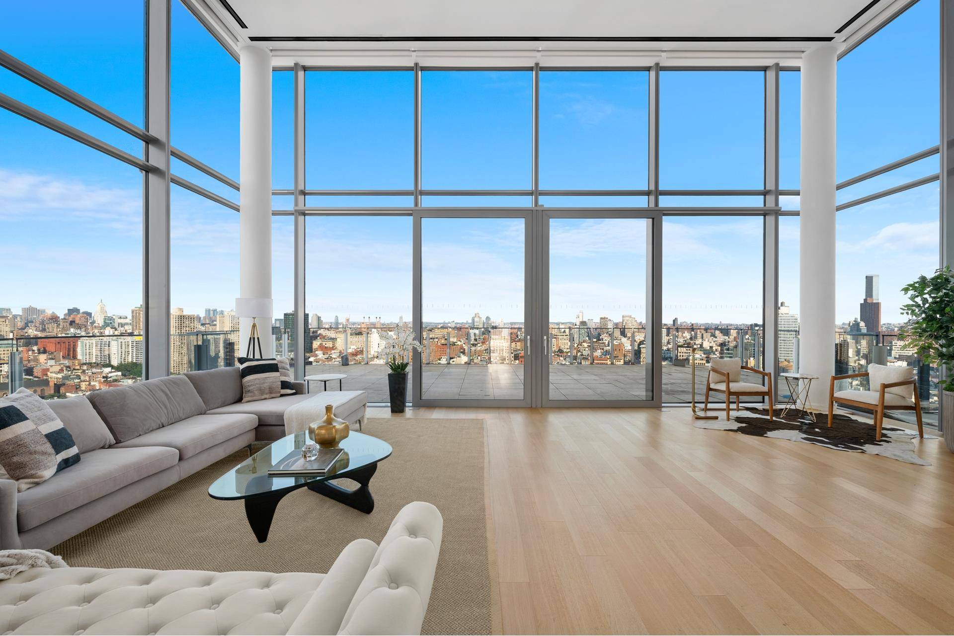 High atop historic SoHo is this four bedroom penthouse that is as impressive as it is bold.