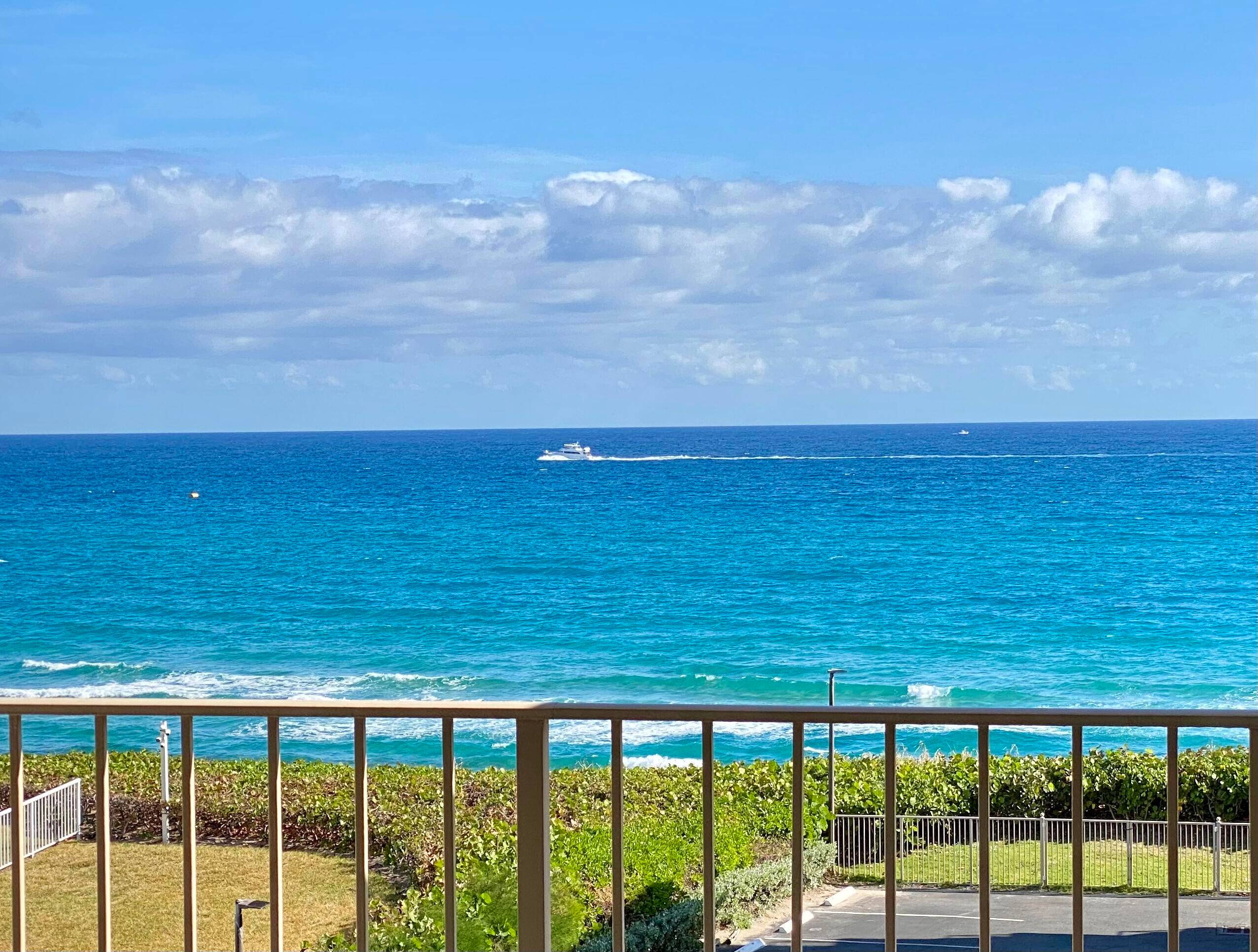 This stunning 2 bedroom 2 bath Penthouse with a split floor plan offers breathtaking Ocean Views from every room in the Condo.