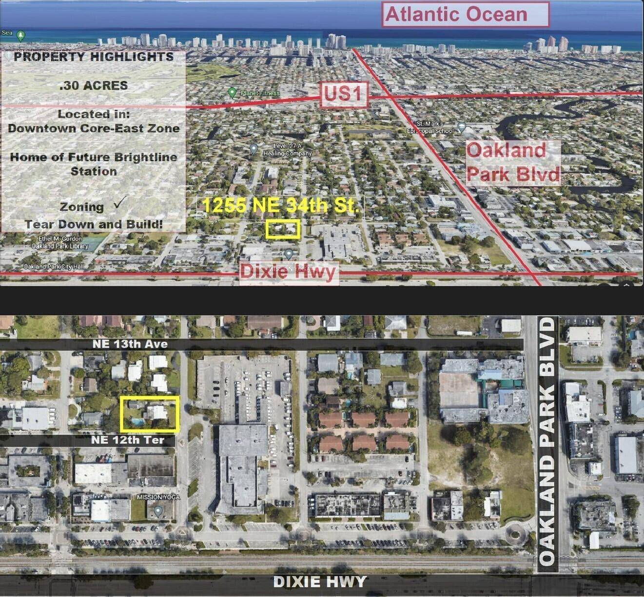 GREAT LAND DEVELOPMENT OPPORTUNITY EXCEPTIONALLY LOCATED IN THE HEART OF DOWNTOWN OAKLAND PARK !