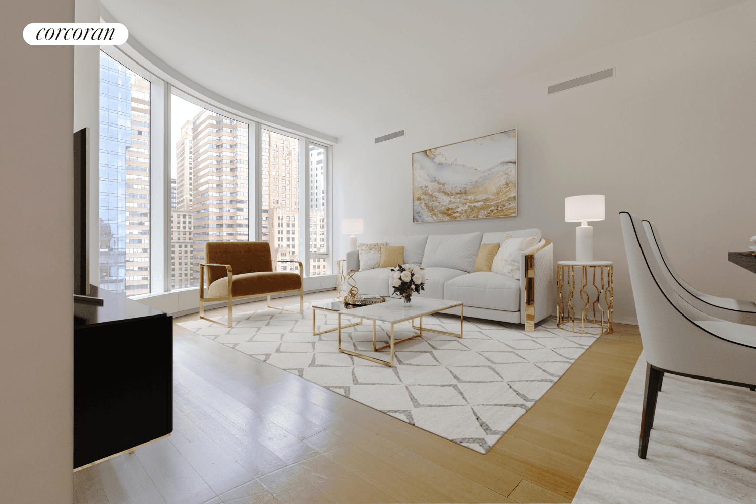 Welcome to your warm and Sunny home in this beautiful luxury building designed by famous architect Helmut Jahn, Sunlight from the floor to ceiling windows fills up the whole apt, ...