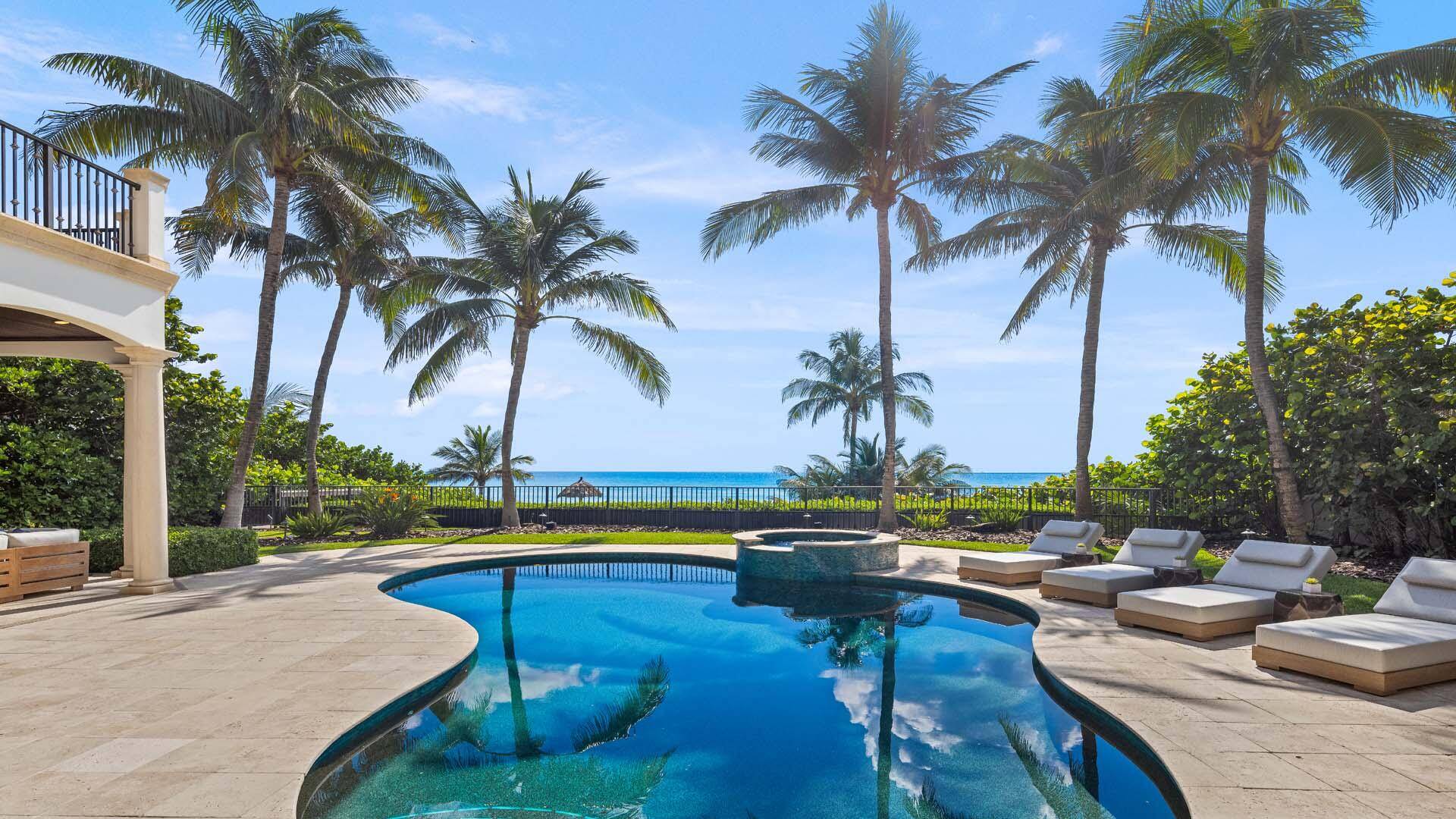 Presenting 2545 South Ocean Boulevard an extraordinary oceanfront estate in Highland Beach's prestigious Byrd Beach Estates section.
