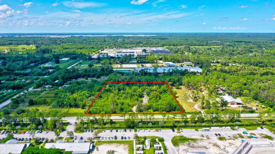 Prime 5 acre lot on Okeechobee Blvd east of D Rd with direct frontage and entrance access.
