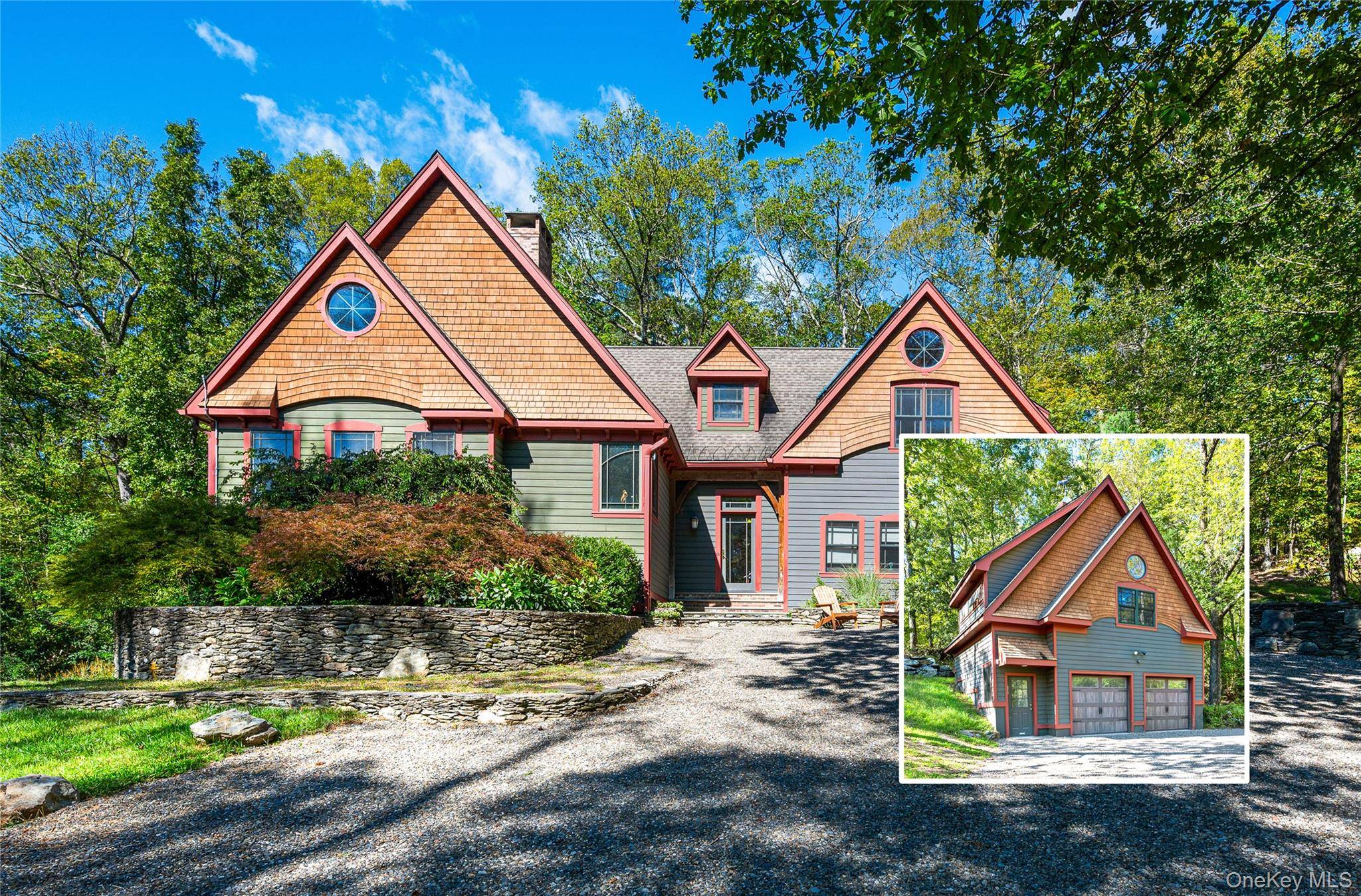 Perched on a gentle rise along a private road just ten minutes from Rhinebeck Village, this 5 bedroom custom Craftsman estate designed by a renowned local architect seamlessly blends dramatic ...