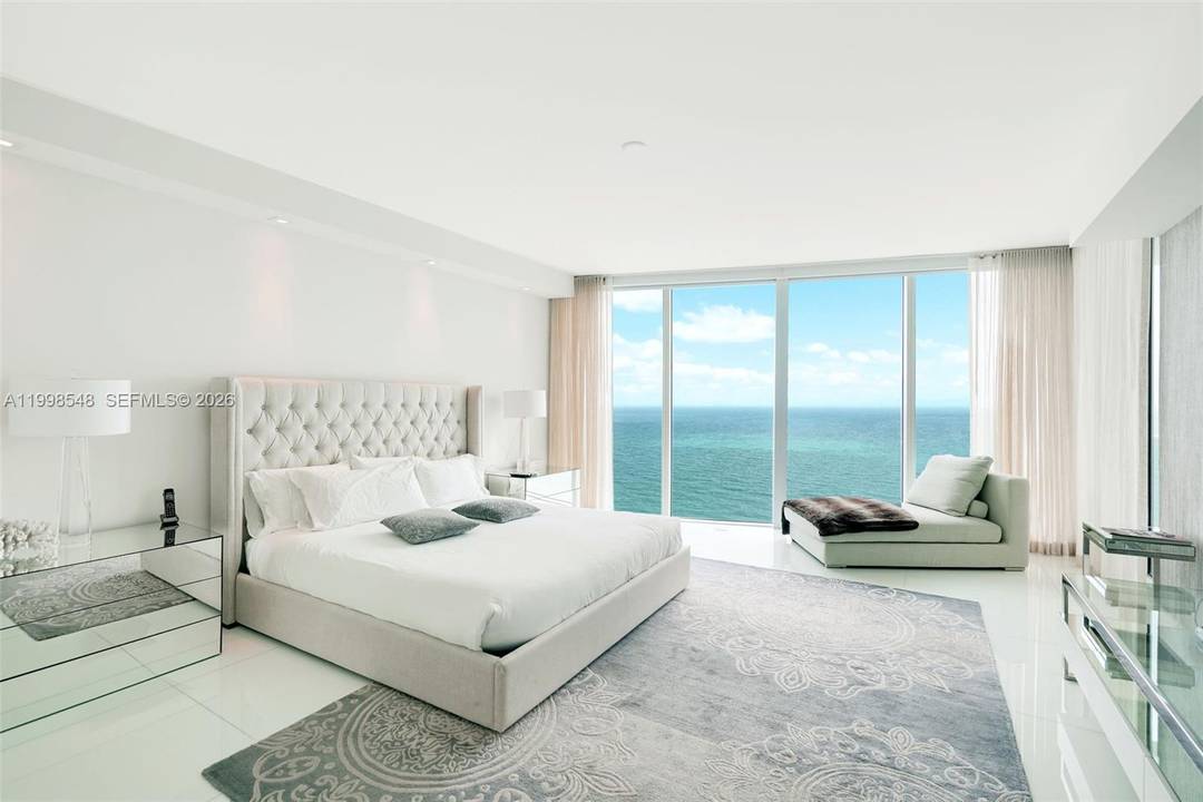 Gorgeous, high floor, direct ocean views await you in this fully furnished apartment featuring 3 large bedrooms, 3.
