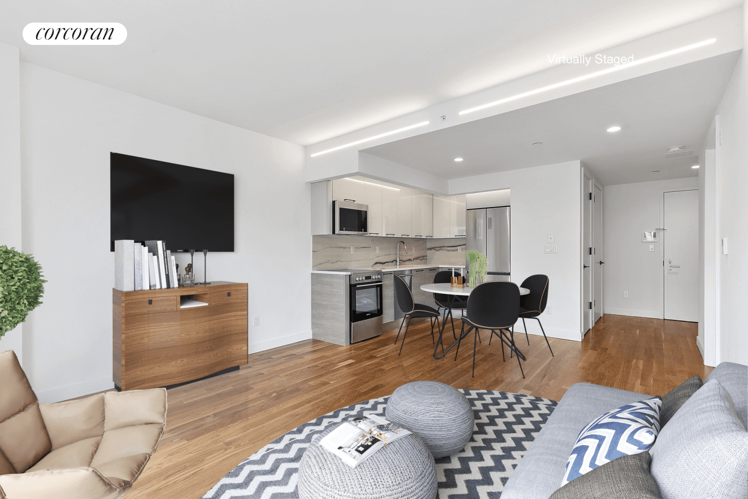 Designer 1 bedroom 1 bath apartment with in unit laundry !