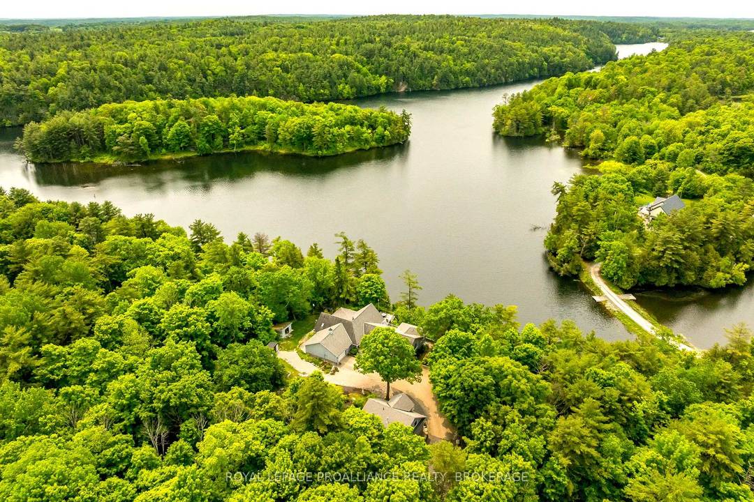 164A Deans Island Road offers a rare combination of expansive acreage, exceptional waterfront, and beautifully updated living spaces on the coveted Whitefish Lake part of the Rideau Waterway.
