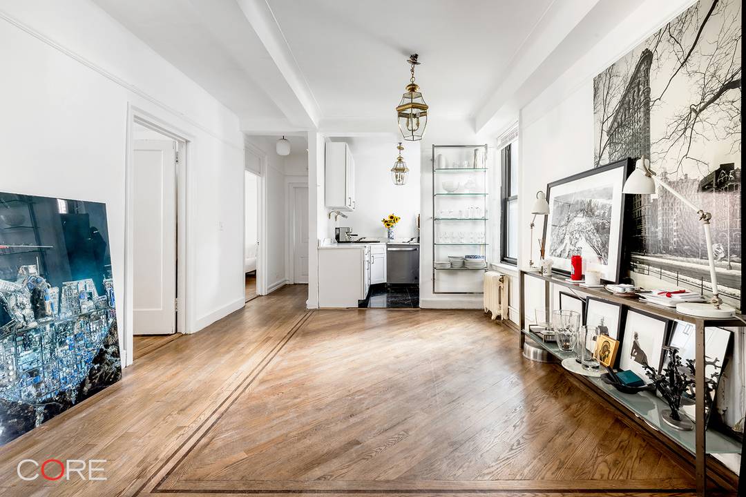 Generous two bedroom with prewar scale and flexible layout.