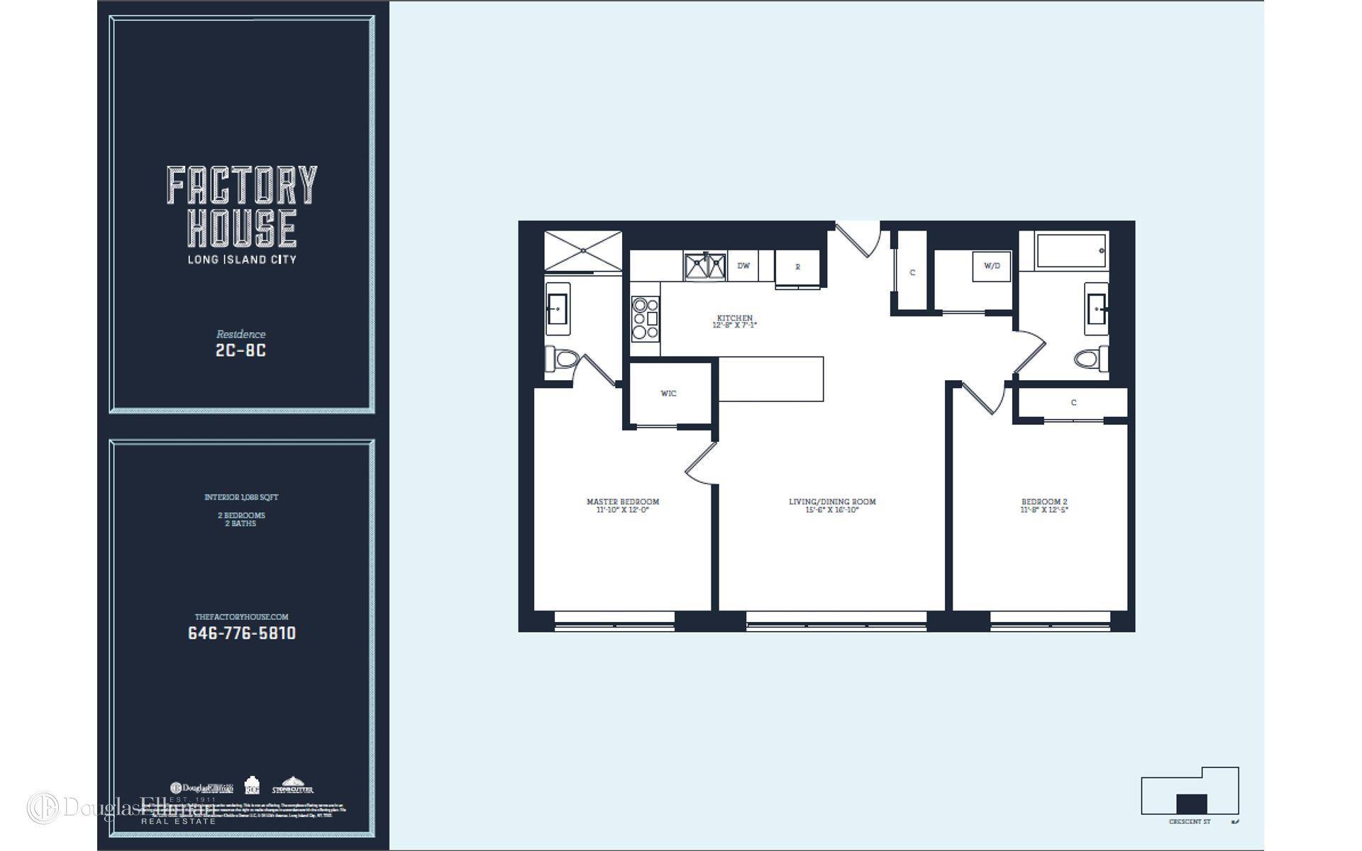 Bringing the industrial feel into inviting living spaces, these exquisite 2 bedrooms, 2 baths, span across a spacious 1, 088 square feet.