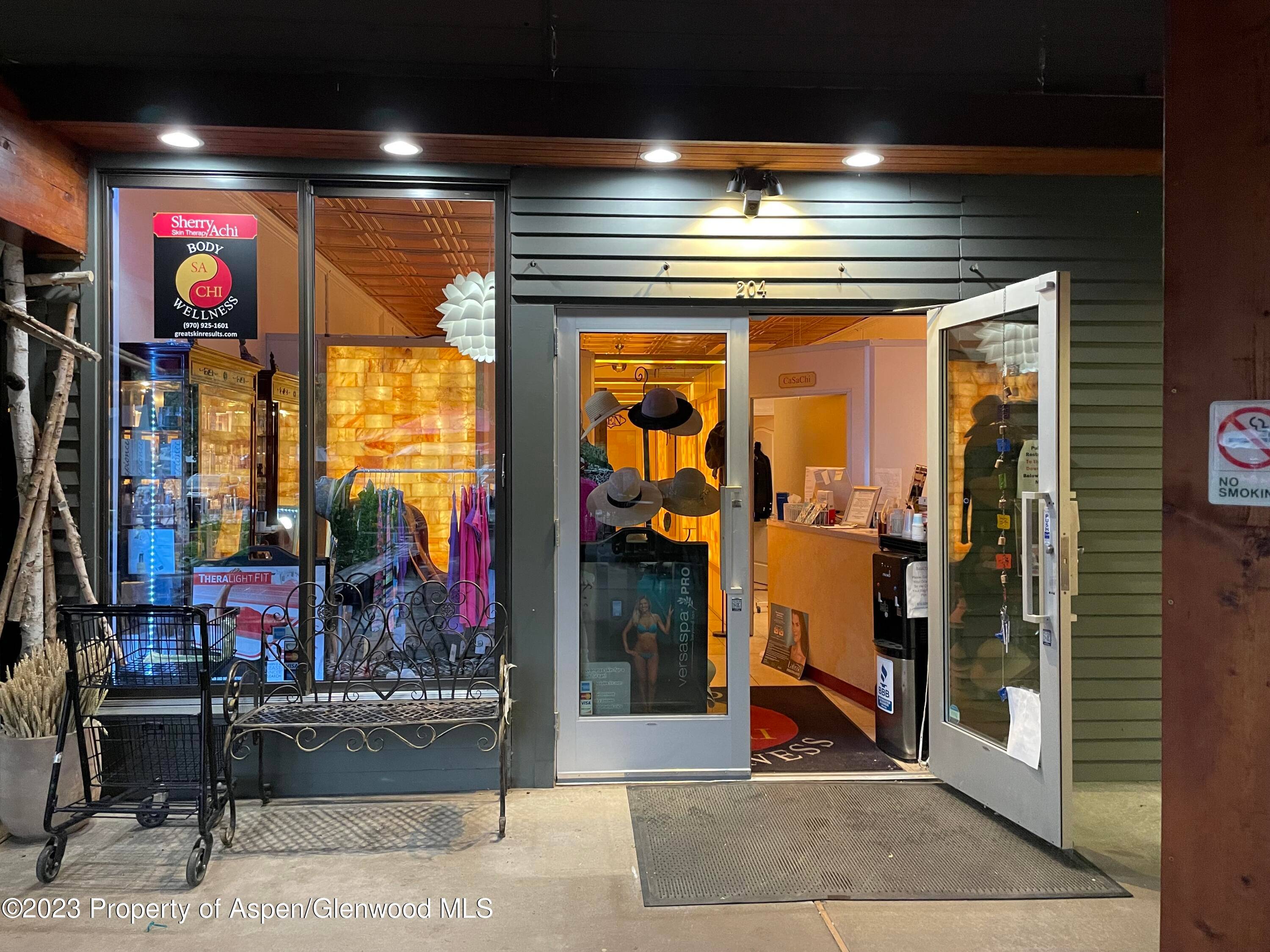 Street level retail service office space at the North Mill Station Clark's Market Building.