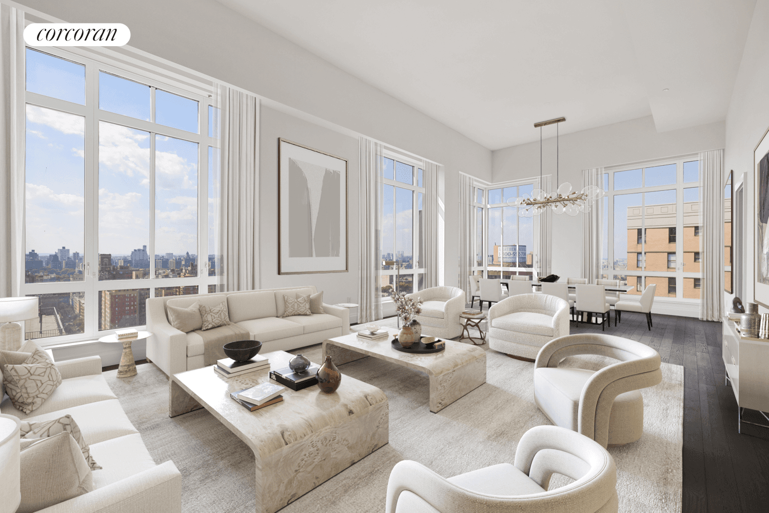 Perched high in the sky over Manhattan's iconic Upper East Side, Apartment 27B at The Kent, located at 200 East 95th Street, is a grandiose 4 bedroom, 4.