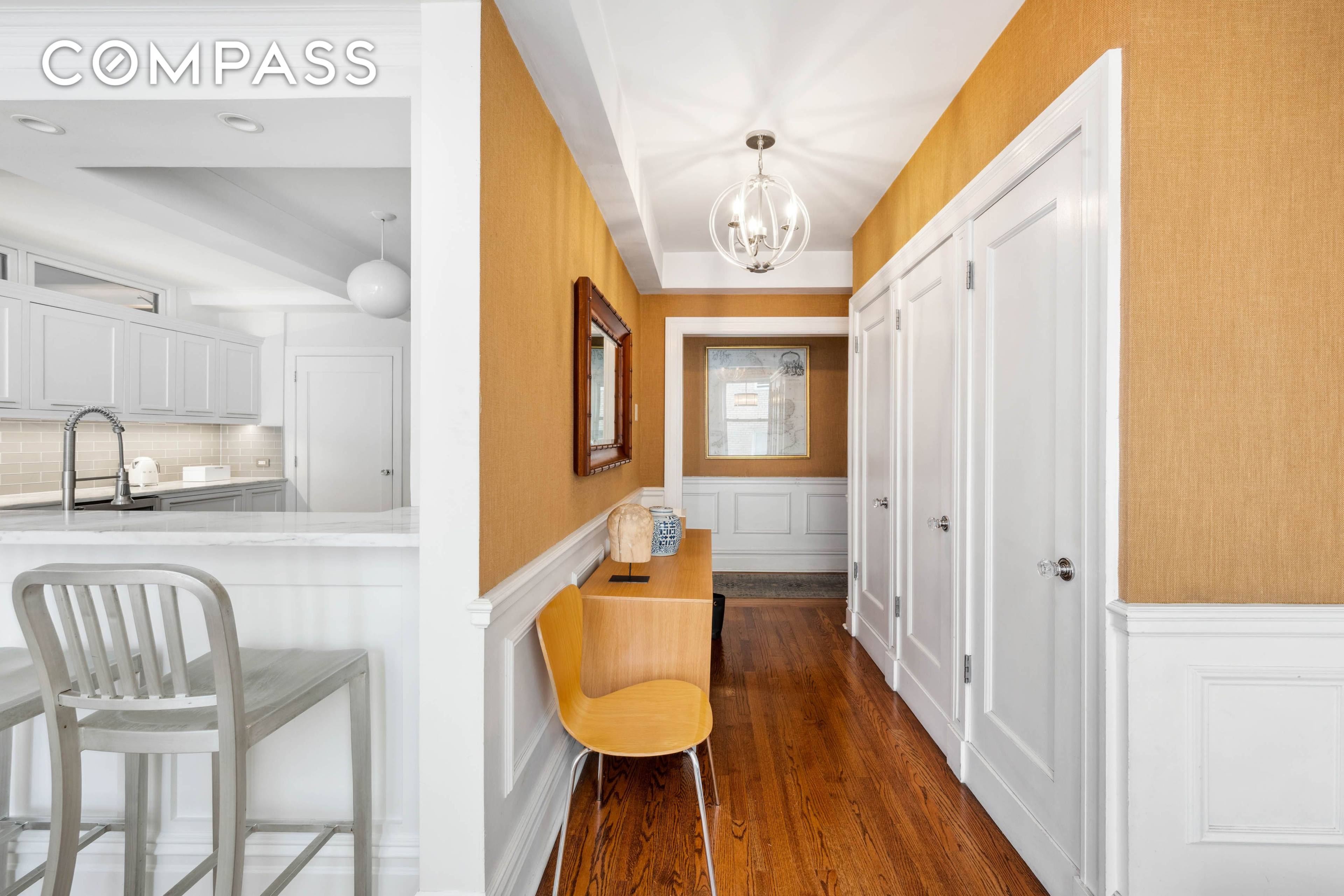 Perched on the upper floors of a charming pre war co op, this updated duplex offers the space and comfort of a townhouse with the ease and security of full ...