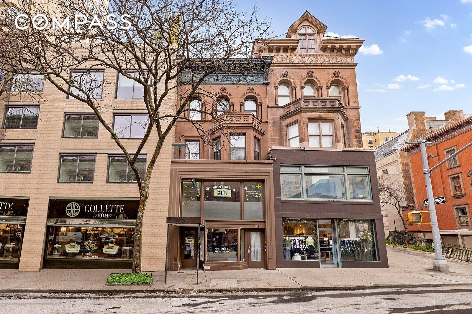 Rare Madison Avenue mixed use building with two commercial spaces and a fully renovated residential duplex with three bedrooms, two and a half baths and two terraces.