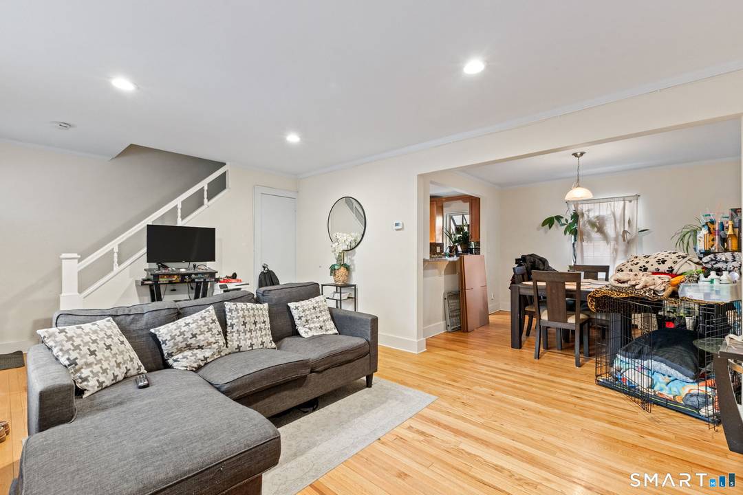 Bright and inviting 2 bedroom townhouse style condo in midtown Stamford, offering comfortable living in a super convenient location.