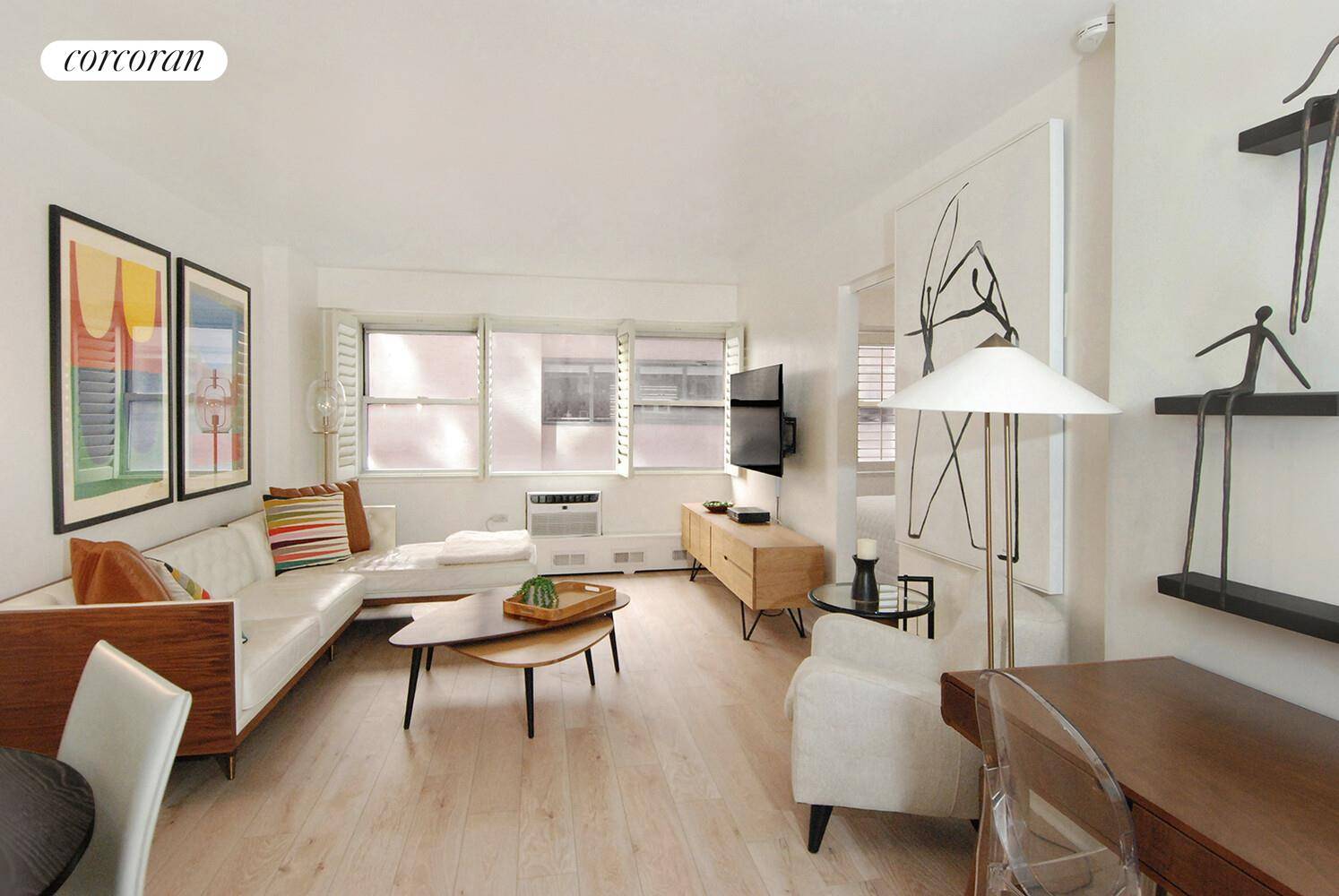 Enjoy peace and quiet in this fully renovated and elegant Junior One Bedroom.